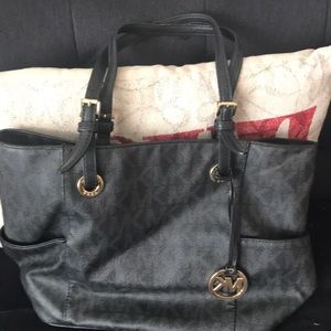 Black Monogram Micheal Kors Tote